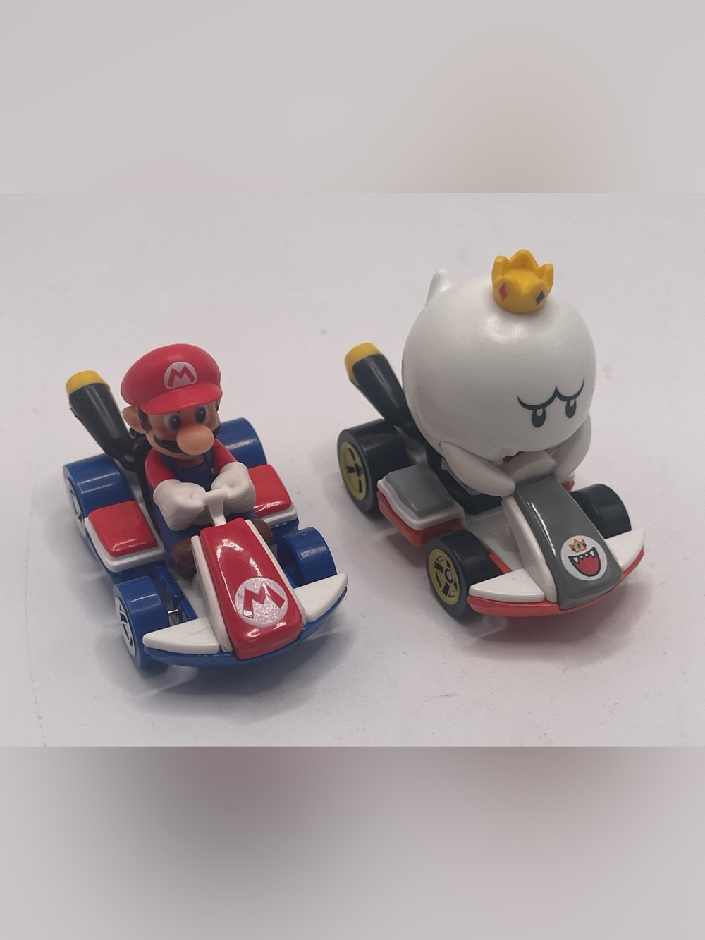 Mario Kart Rainbow Road King Boo and Mario Hot Wheels Exclusive Cars Only Loose